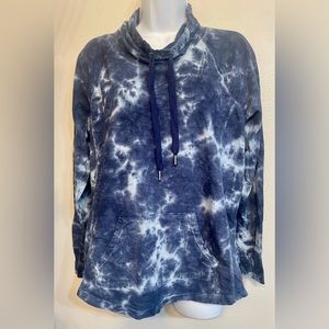 Style & Co blue and white tie dyed shirt, size M